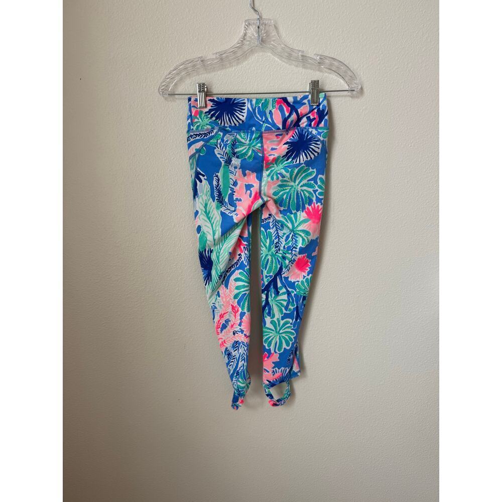 Lilly Pulitzer Luxletic Gemma Weekender Cropped Leggings Jet Stream Size XS - Picture 3 of 6